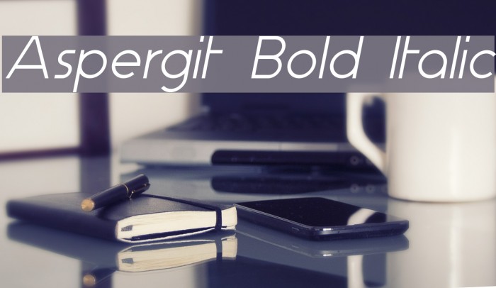 Aspergit Bold Italic Font examples