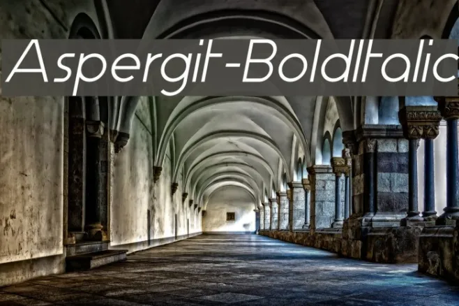 Aspergit-BoldItalic Example 2