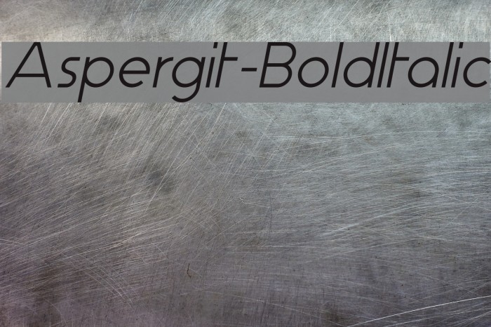 Aspergit-BoldItalic Font examples