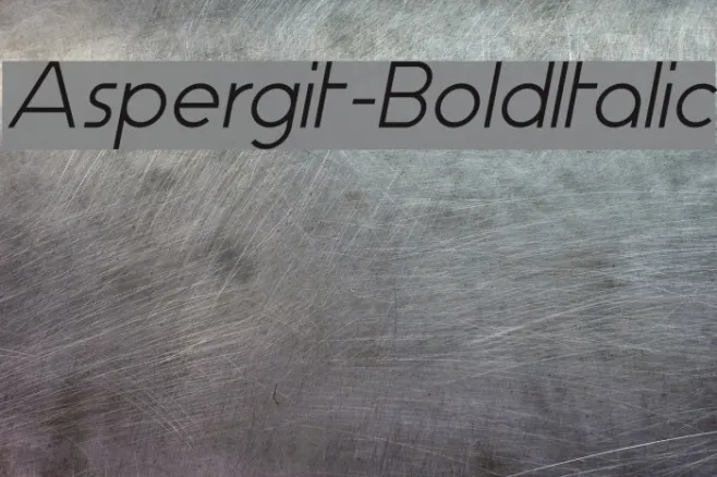 Aspergit-BoldItalic Example 3