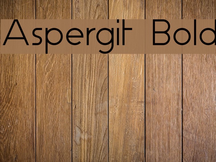 Aspergit Bold Font examples