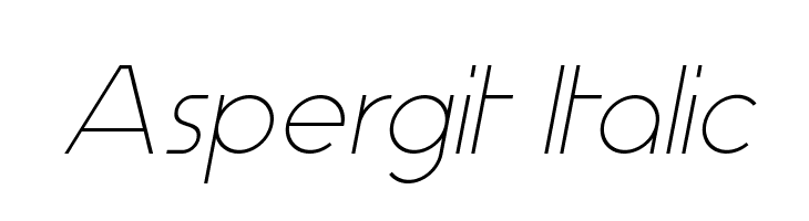 Aspergit Italic Font