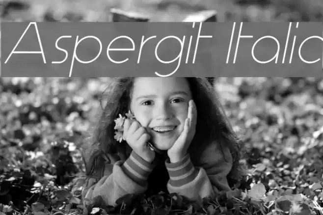 Aspergit Italic Font examples
