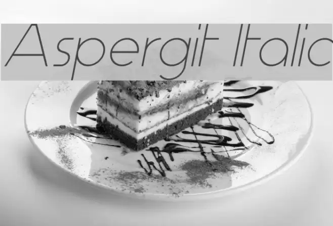 Aspergit Italic Font examples