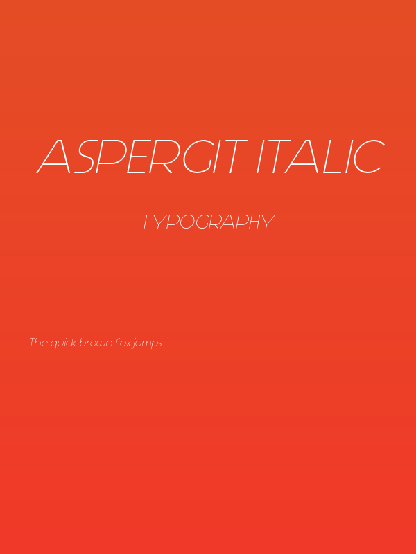 Aspergit Italic Poster