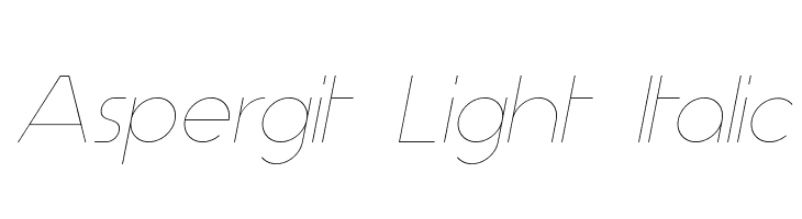 Aspergit Light Italic Font
