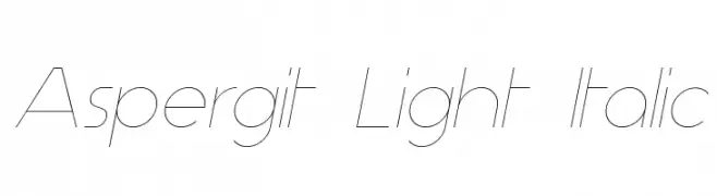Aspergit Light Italic  Frei Schriftart Herunterladen