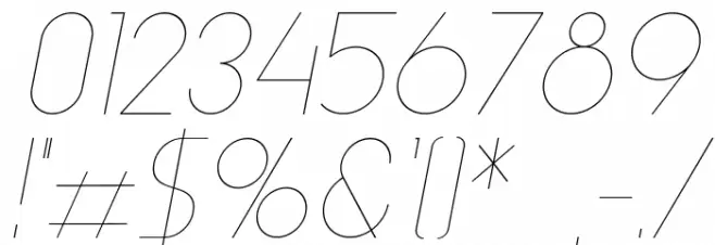 Aspergit Light Italic Font OTHER CHARS