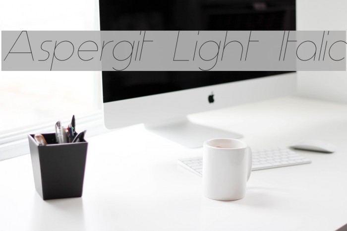 Aspergit Light Italic Font examples