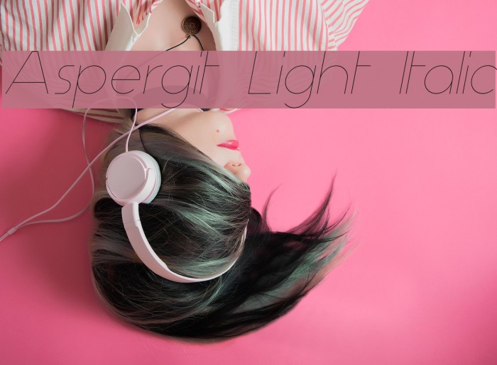 Aspergit Light Italic Font examples