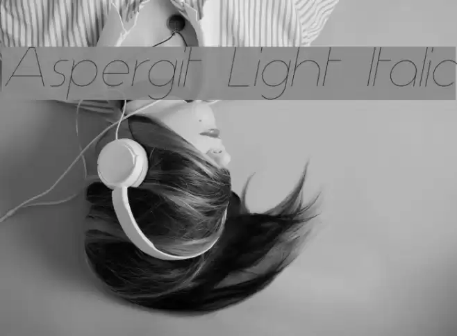 Aspergit Light Italic Font examples