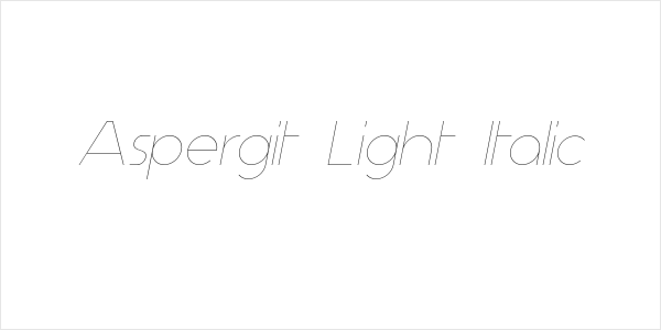 Aspergit Light Italic Logo