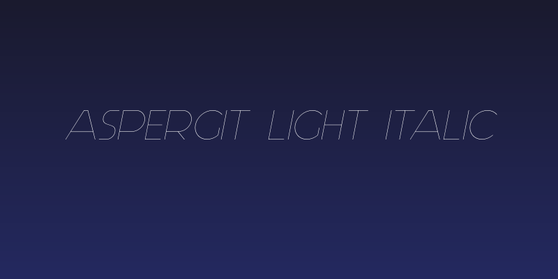 Aspergit Light Italic Social Header
