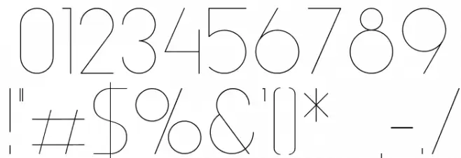 Aspergit-Light Font OTHER CHARS