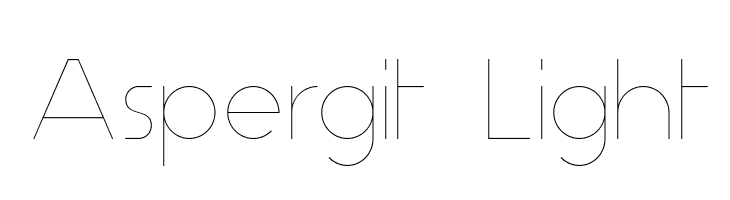 Aspergit Light  Скачать бесплатные шрифты