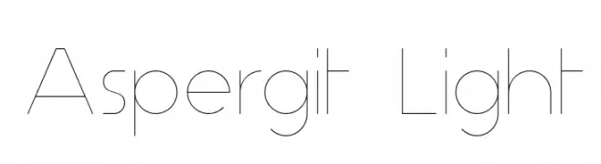 Aspergit Light  Frei Schriftart Herunterladen