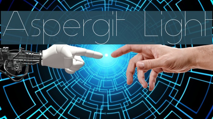 Aspergit Light Font examples