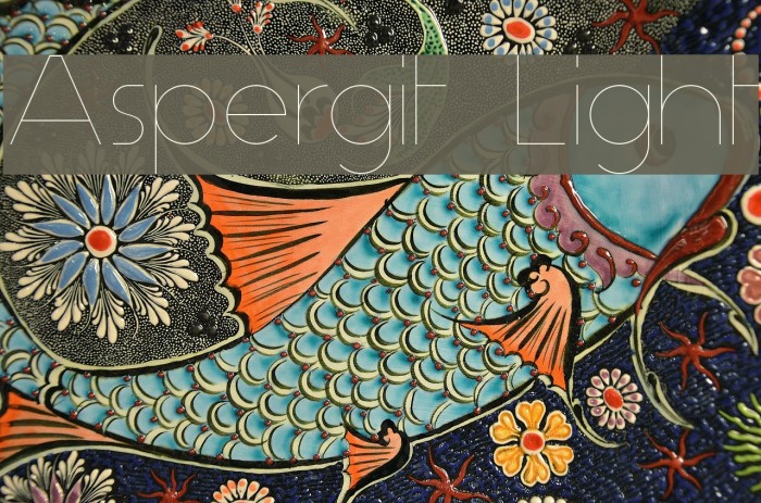 Aspergit Light Font examples