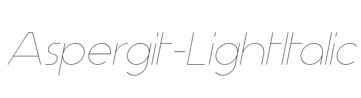 Aspergit-LightItalic Font