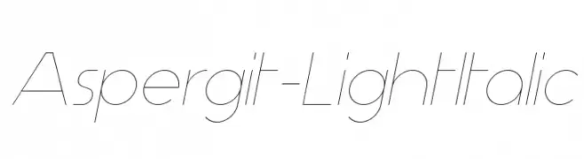 Aspergit-LightItalic  les polices de caractères gratuit tlcharger
