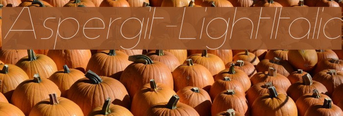 Aspergit-LightItalic Font examples