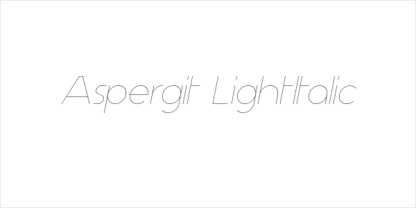 Aspergit-LightItalic Logo