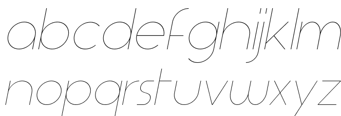 Aspergit-LightItalic Font LOWERCASE