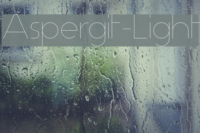 Aspergit-Light Font examples