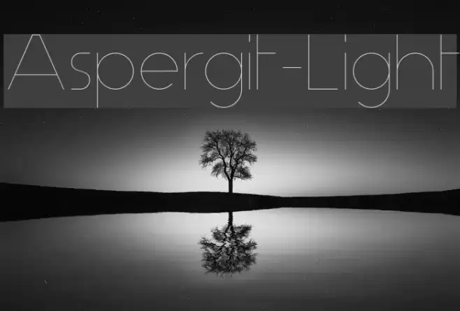 Aspergit-Light Font examples
