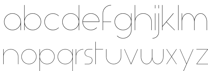 Aspergit-Light Font LOWERCASE