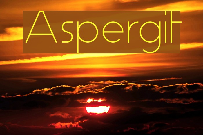 Aspergit Font examples