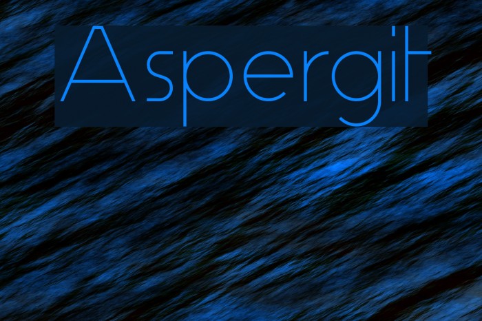 Aspergit Font examples