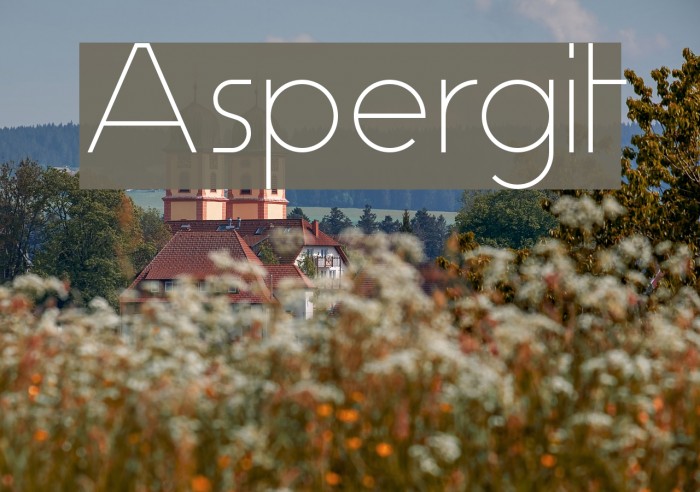 Aspergit Font examples