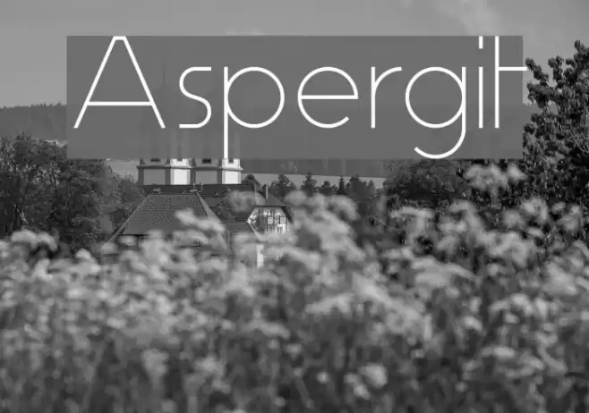 Aspergit Font examples