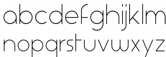Aspergit Schriftart Kleinbuchstaben