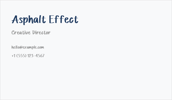 Asphalt Effect Business Card