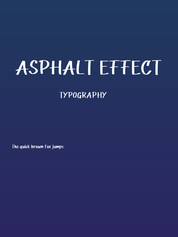 Asphalt Effect Poster