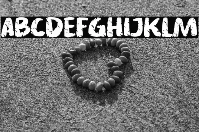 Asphalt crack Font examples