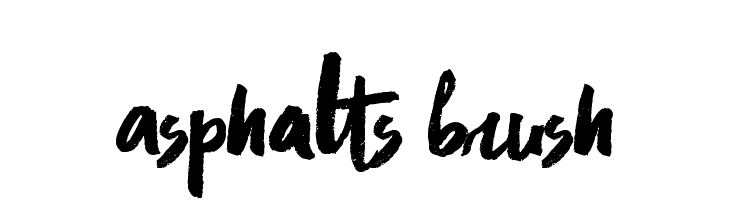 Asphalts Brush Font