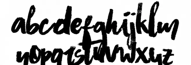 Asphalts Brush フォント 大文字