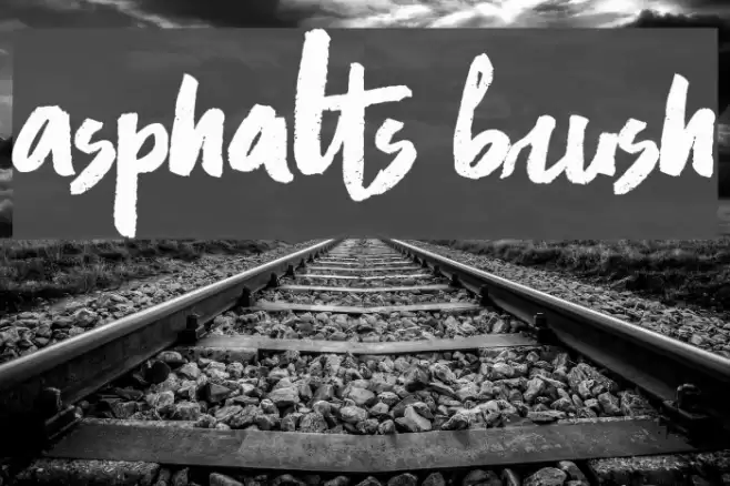Asphalts Brush Font examples