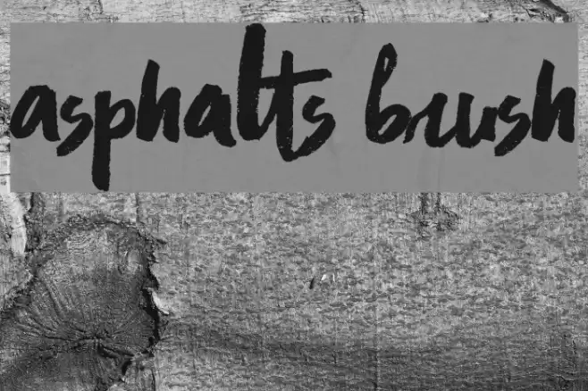 Asphalts Brush Font examples