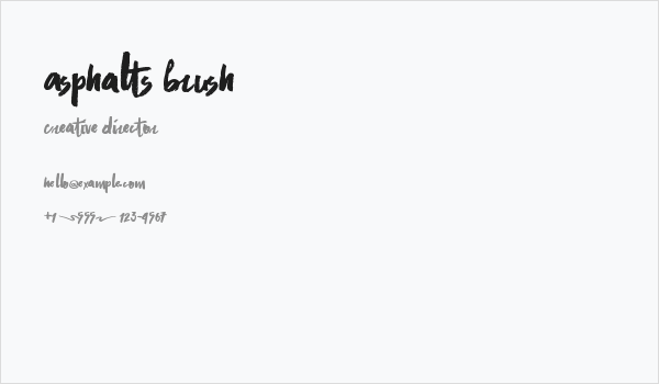 Asphalts Brush Business Card