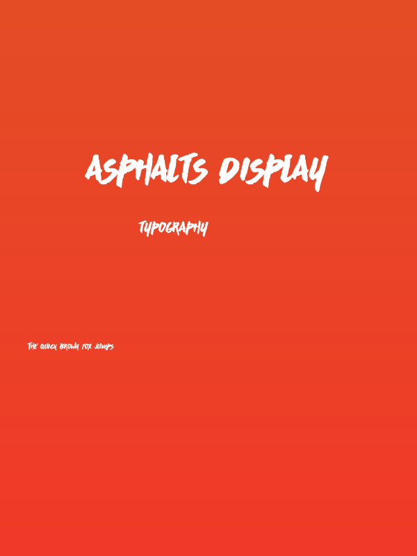 Asphalts Display Poster