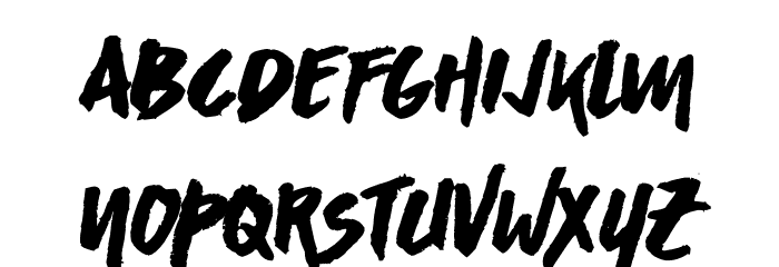 Asphalts Display Font LOWERCASE