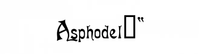 Asphodel!"  フリーフォントのダウンロード