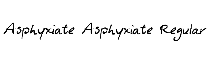 Asphyxiate Asphyxiate Regular  font caratteri gratis