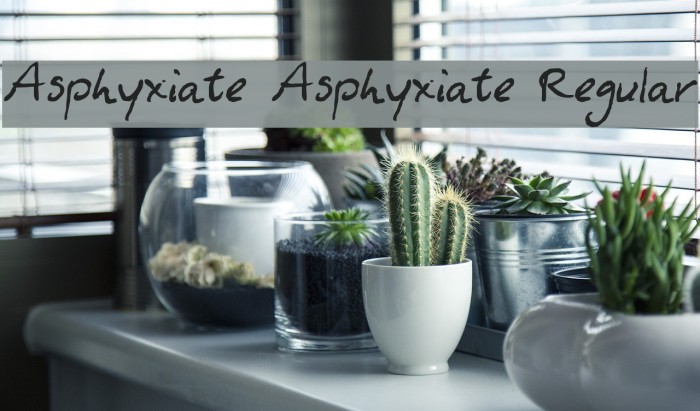 Asphyxiate Asphyxiate Regular Font examples