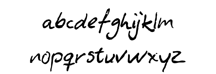 Asphyxiate Asphyxiate Regular Font LOWERCASE