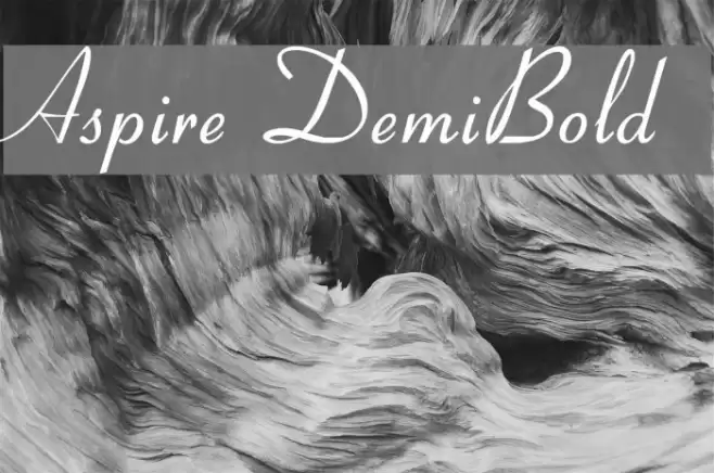 Aspire DemiBold Schriftart examples